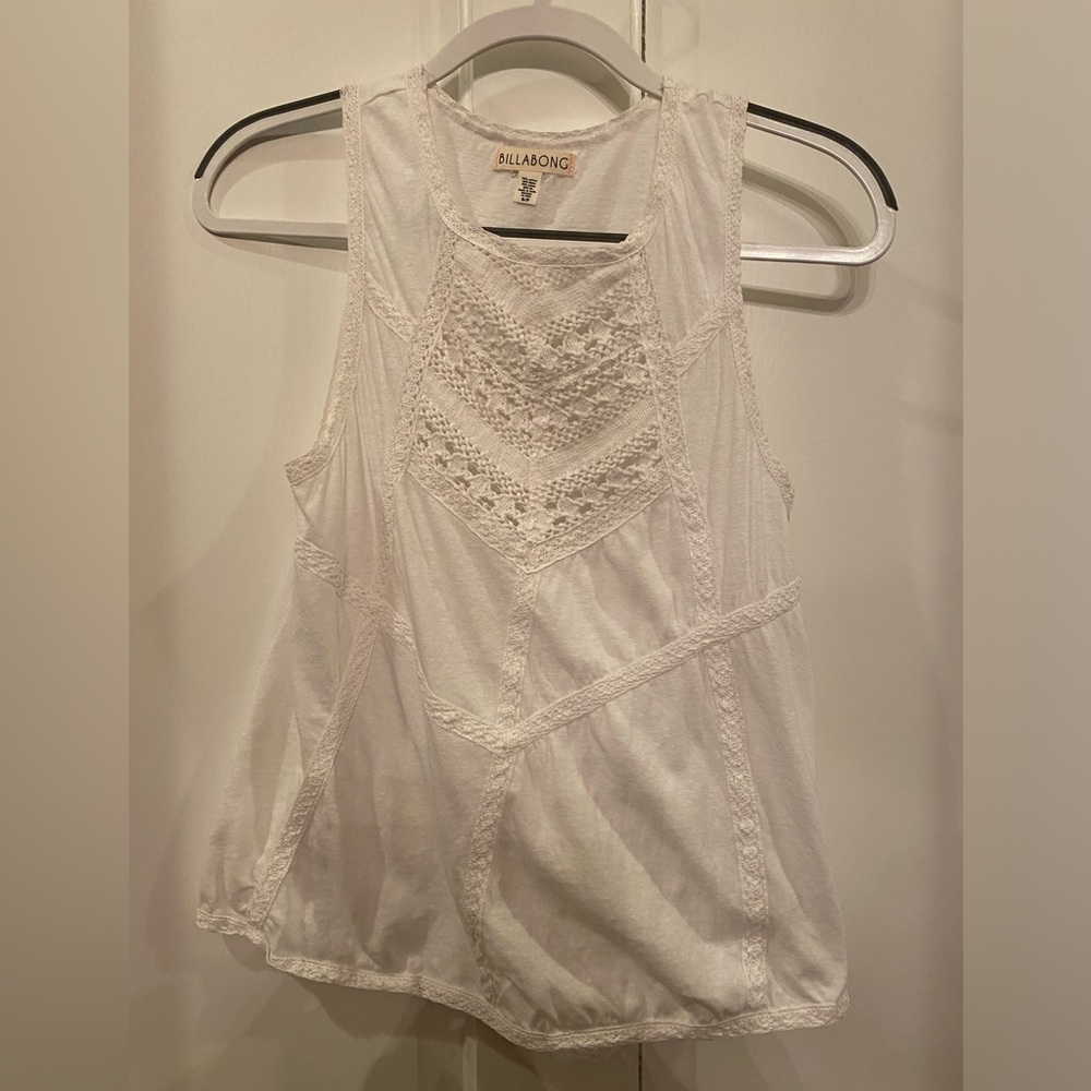 Billabong White Tank Size S